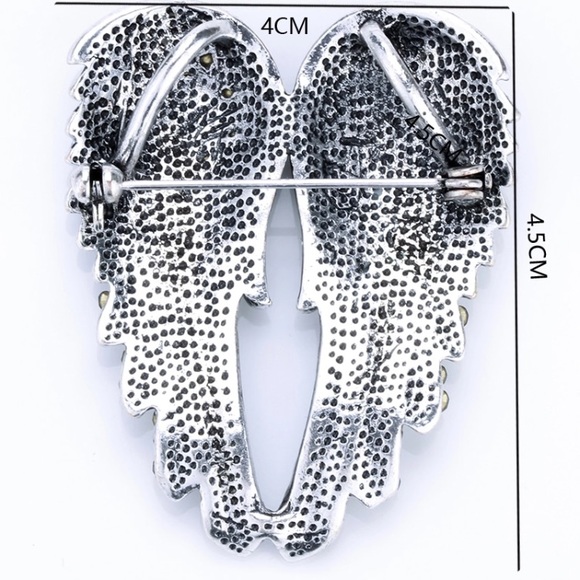 New! Angel Wings Iridescent Brooch - Picture 5 of 7